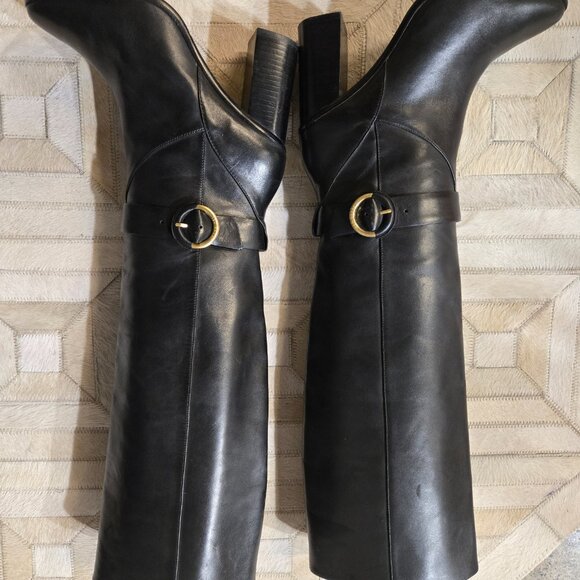 Ted Baker Celsiar black leather boots size 7.5M - Picture 5 of 6